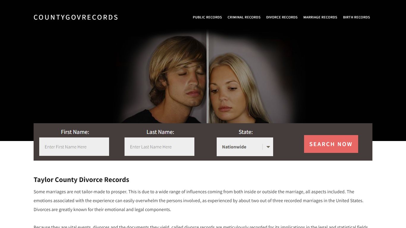 Taylor County Divorce Records | Enter Name and Search|14 Days Free