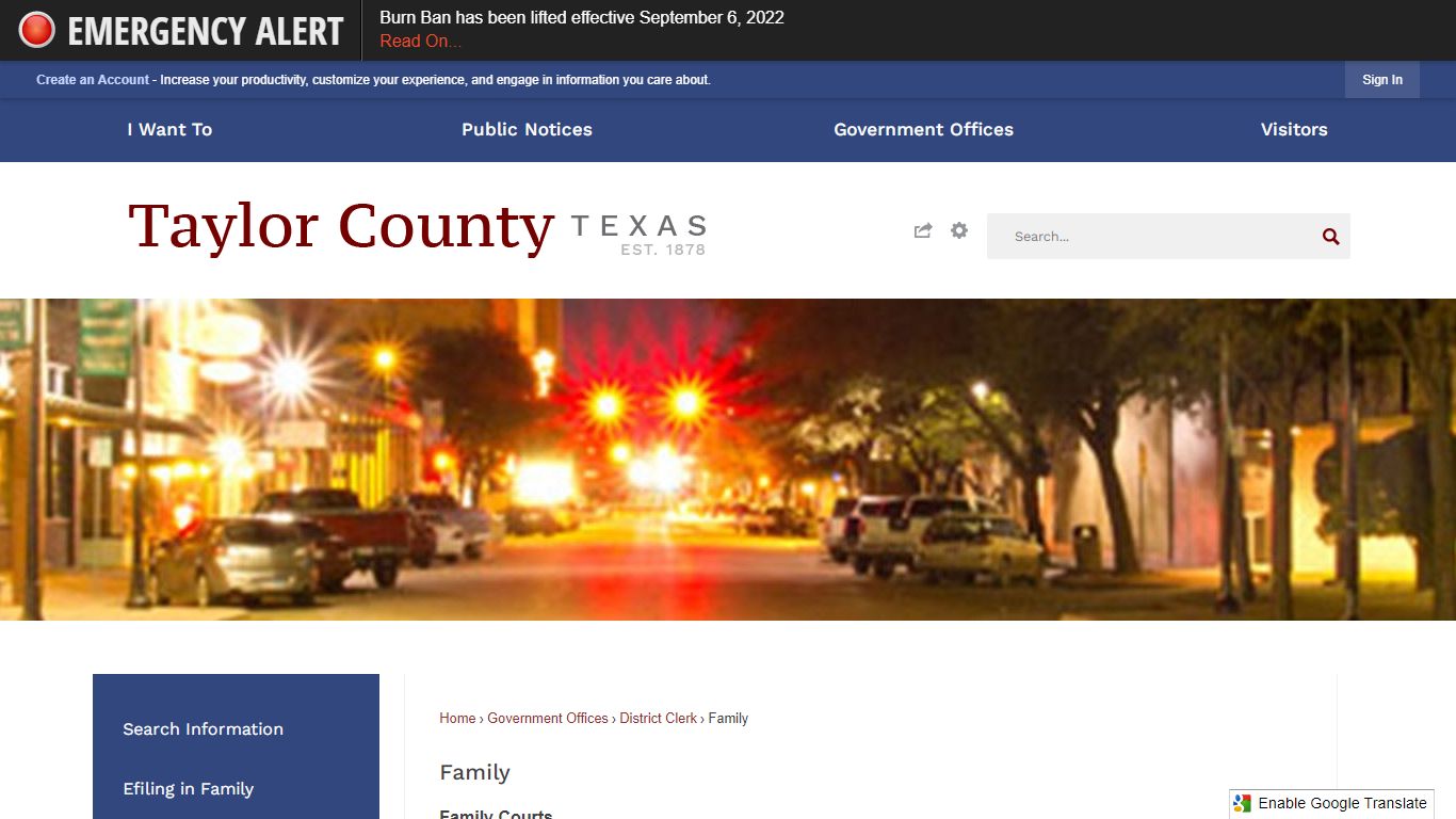 Family | Taylor County, TX - Official Website